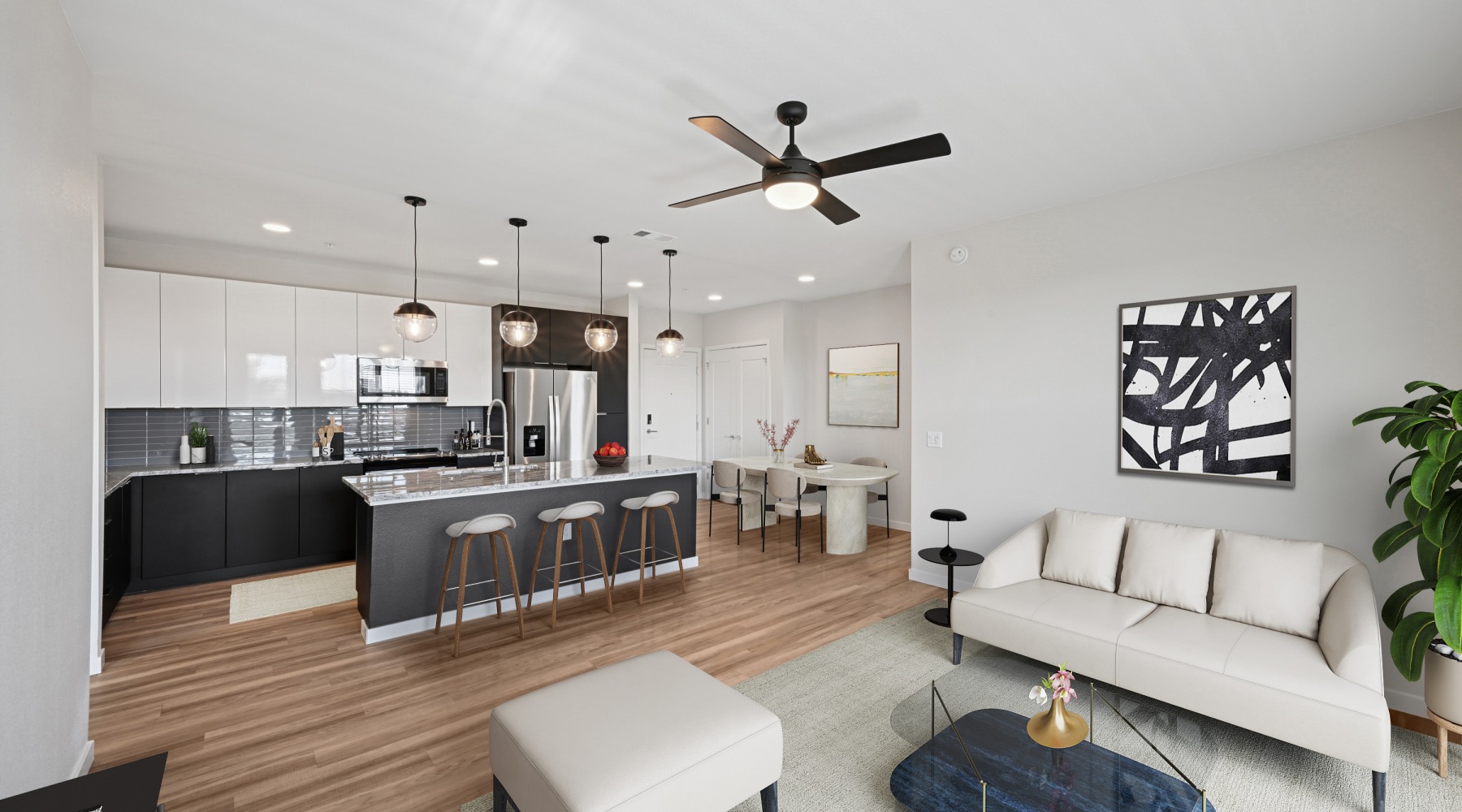 Arden Karl's Farm Living & Dining Room